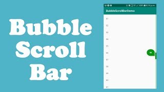Awesome Android Libraries || Bubble Scroll Bar- Android Studio