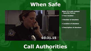 Active Shooter Readiness Training - Threat Response and Awareness Run Hide Fight JBSA 2014