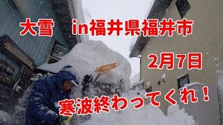 福井県　緊急！　大雪３　2018年2月7日　雪3日目