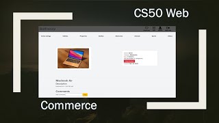 Project 2 - Commerce| Harvard CS50's Web Programming with Python and JavaScript