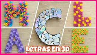 LETRAS EN 3D || 5 IDEAS PARA DECORAR || DIY