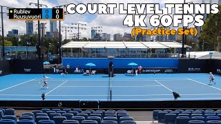 Andrey Rublev & Emil Ruusuvuori Blasting The Ball! | Side-View Practice Set 2022 (4K 60FPS)