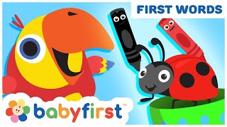 Toddler Learning Videos | Color Crew & Larry surprise eggs | Animals for kids & More | BabyFirst TV