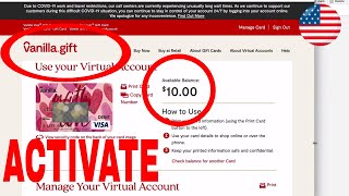 ✅ How To Activate And Register Vanilla Visa eGift Virtual Card 🔴