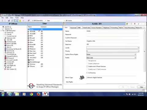 How to Reset Voicemail Password via Avaya IP Office Manager Tool How to Reset Voicemail Password via Avaya IP Office Manager Tool