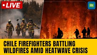 Fire brigades in Chile grapple with heatwave as they fight fires