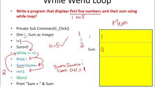 WHILE WEND LOOP PROGRAMS | VISUAL BASIC | BSC PART 1