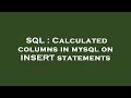 SQL : Calculated columns in mysql on INSERT statements
