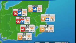 今日もゲリラ雷雨と 猛暑に要警戒な一日 Update2010-07-26 朝