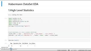 Exploratory Data Analysis using Habermann Dataset- Part 1
