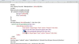 JQUERY DETACH METHOD DEMO