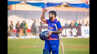 Dipendra Singh Airee Hitting Six Sixes against Qatar