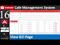 16. Cafe Management System - View Bill Page (Angular, Node.js, MySQL Database)