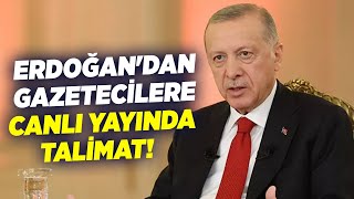 Erdoğan'dan Gazetecilere Canlı Yayında Talimat! | KRT Haber