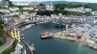 Puerto de Luarca, Spain 2019.07 aerial video