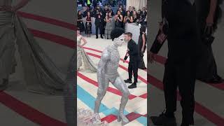 #LilNasX is glitter on glitter at the #MetGala