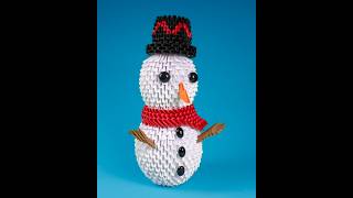 How to Make an 3D Origami Snowman Easily