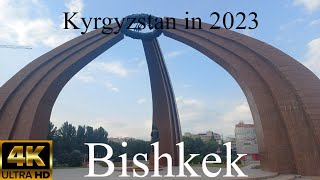 Bishkek, Kyrgyzstan in 2023. Fighters of the Revolution monument, Victory Square Park (4K)