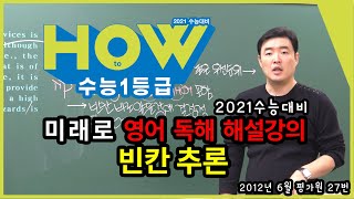 [미래로 영어 독해 해설강의]빈칸 추론 (2012년 6월 평가원 27번) 킬러 유형 집중 모의고사 12회 06번(p140 - 이장욱 선생님, 이룸이앤비 수능 기출 문제집)