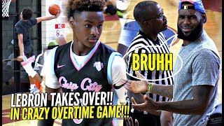 LeBron James TAKES OVER As Coach & Gets INTO it w/ REF!! Bronny & Blue Chips CRA