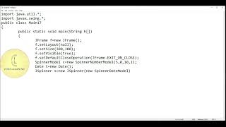 Java | Swing class 'JSpinner - show date' | CodeLearning