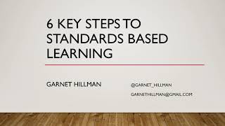 6 Key Steps for Standards-Based Learning Webinar