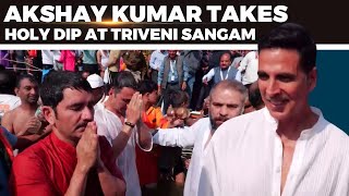 LIVE: Actor Akshay Kumar takes holy dip at Triveni Sangam | Mahakumbh | Prayagraj