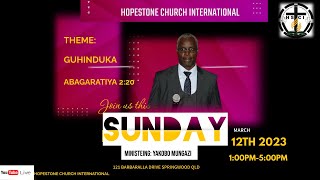 HOPESTONE CHURCH INTERNATIONAL SUNDAY SERVICE  12/3/2023