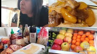 ALDI FRIDGE HAUL|| PHO AND PEACH COBBLER ON THE SIDE😜
