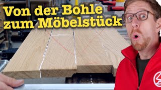 Von der Holzbohle zum Möbel | Ein Massivholz-Sideboard entsteht