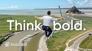 Insta360: Think Bold. | WORLD RECORD Highline with Nathan Paulin at Mont-Saint-Michel