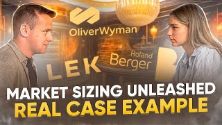 Market sizing framework walkthrough - Case interview example from LEK and Oliver Wyman