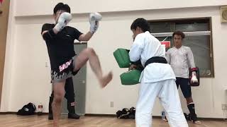 Kickboxing practice August 18, 2020　尼崎　武庫川　キックボクシングジム 　BMC