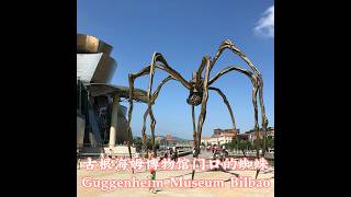 A spider sculpture at the entrance of the Guggenheim Museum in Bilbao毕尔巴鄂古根海姆博物馆门口的蜘蛛雕塑