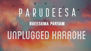 Parudeesa - Bheeshma Parvam | Karaoke with Lyrics | unplugged | Mammootty | Sushin Shyam | Sebin