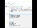 Python Code for Linear Search Algorithm