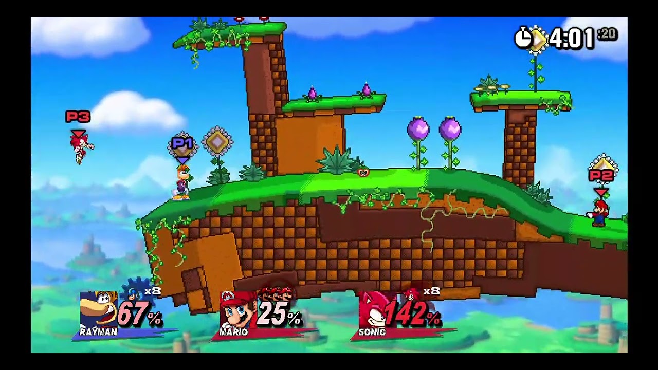 Super Smash Flash 2 Project B (Patch 9 Ver.): Rayman Vs Mario And Sonic ...