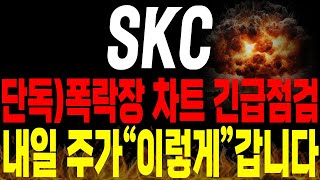 [SKC 주가전망] 💥단독💥폭락장 차트 흐름 긴급 체크, 내일부터 주가 \