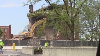 Elks building demolition in downtown Findlay