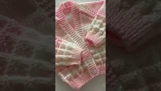 multi color handknitting baby sweater design