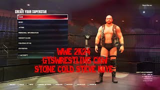 WWE 2K24 GTS Wrestling Stone Cold Steve  Klye Caw creation