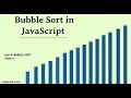 Bubble Sort - DSA sorting algorithm - JavaScript #DSA #sort #bubble