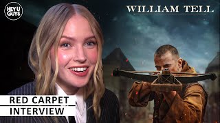 Ellie Bamber | William Tell UK Premiere Red Carpet Interview | Claes Bang | Emily Beecham