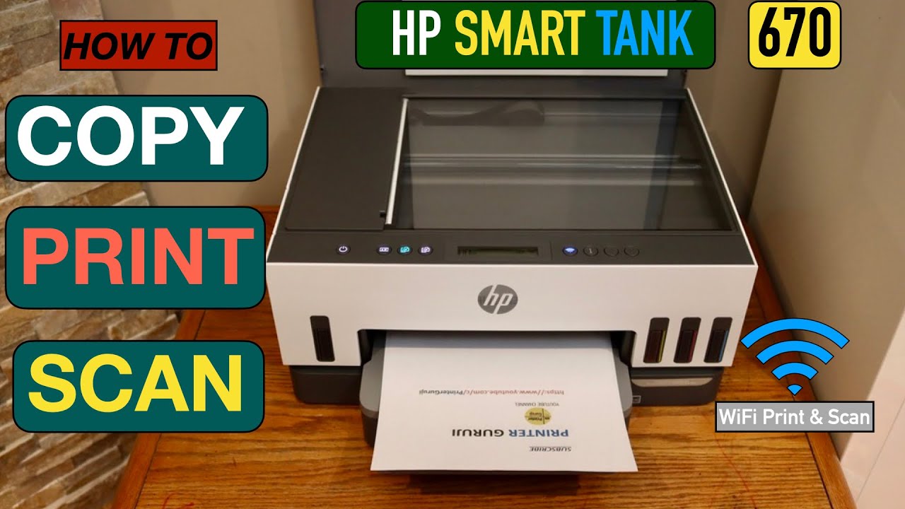 How To Copy Print Scan With Hp Smart Tank Printer Youtube