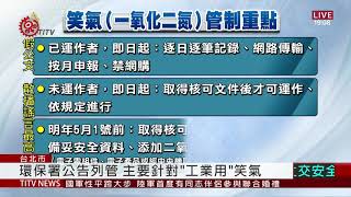 環保署公告 笑氣為首例列管關注化學物質 2020-10-30 IPCF-TITV 原文會 原視新聞