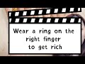 Wear a ring on the right finger to get rich 中国女孩都把戒指戴在右手中指