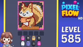 Pixel Flow Level 585 Solution Walkthrough