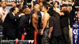 Floyd Mayweather vs Robert Guerrero full Weigh in (HD)