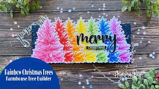 Rainbow Christmas Trees - Christmas Card Making Series #8