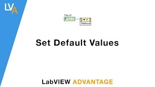 How to set Default Values - LabVIEW